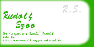 rudolf szoo business card